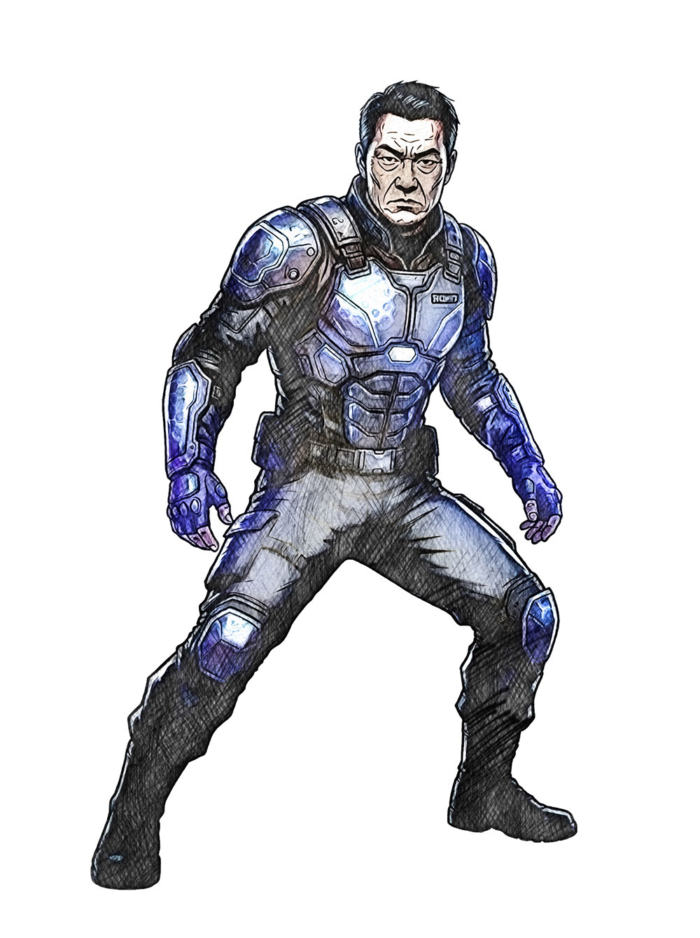 Portrait de Juro Fukozawa, Chevalier des Tempêtes (Pan-Pacifica)